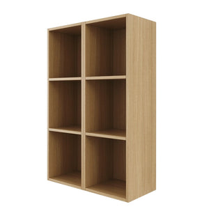 English Elm 24 Inch Oak Finish Wall Mounted Three Tier Open Shelf Unit for Bathroom or Study W1972S00031