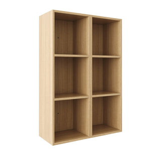 English Elm 24 Inch Oak Finish Wall Mounted Three Tier Open Shelf Unit for Bathroom or Study W1972S00031