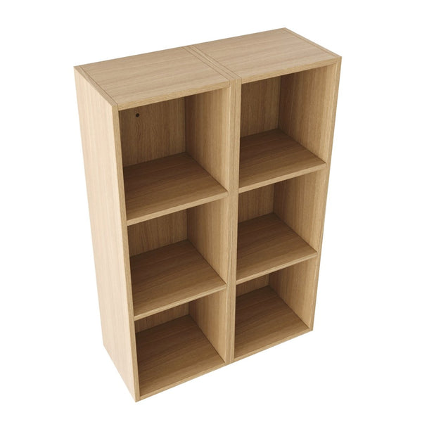 English Elm 24 Inch Oak Finish Wall Mounted Three Tier Open Shelf Unit for Bathroom or Study W1972S00031