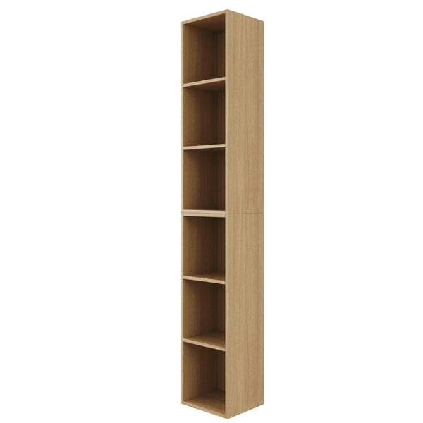 English Elm 24 Inch Oak Finish Wall Mounted Three Tier Open Shelf Unit for Bathroom or Study W1972S00031