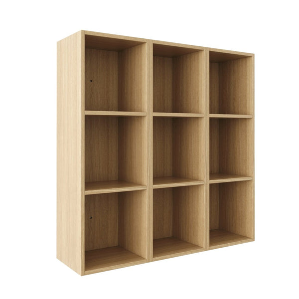 English Elm 36 Inch Wall Mounted Bathroom Cabinet Engineered Wood Soft Close Three Door Storage Oak Storage Shelves Combination W1972S00032