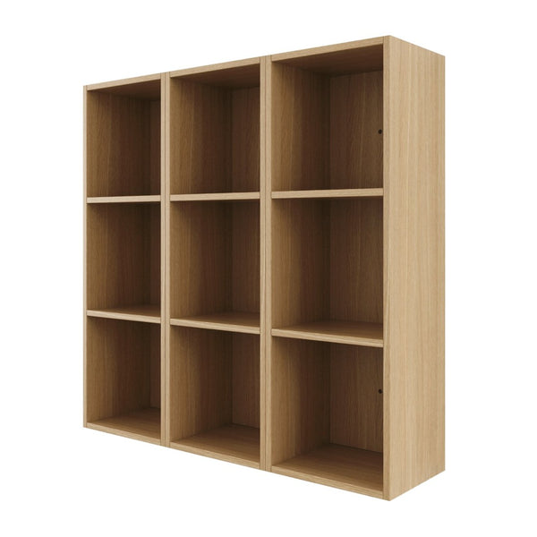 English Elm 36 Inch Wall Mounted Bathroom Cabinet Engineered Wood Soft Close Three Door Storage Oak Storage Shelves Combination W1972S00032