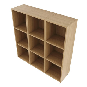 English Elm 36 Inch Wall Mounted Bathroom Cabinet Engineered Wood Soft Close Three Door Storage Oak Storage Shelves Combination W1972S00032