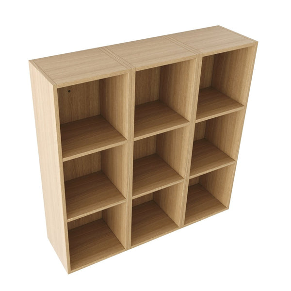 English Elm 36 Inch Wall Mounted Bathroom Cabinet Engineered Wood Soft Close Three Door Storage Oak Storage Shelves Combination W1972S00032
