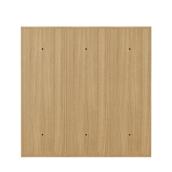 English Elm 36 Inch Wall Mounted Bathroom Cabinet Engineered Wood Soft Close Three Door Storage Oak Storage Shelves Combination W1972S00032