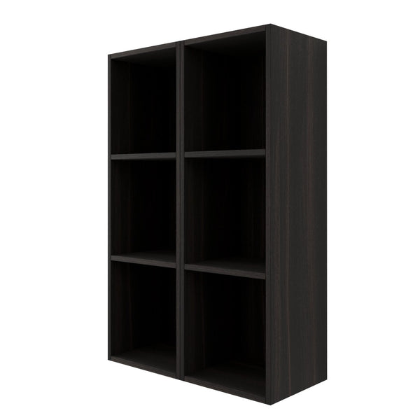 English Elm 24 Inch Three Tier Wall Mounted Shelving Unit Dark Oak Finish for Bathroom or Study W1972S00033