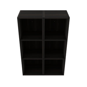 English Elm 24 Inch Three Tier Wall Mounted Shelving Unit Dark Oak Finish for Bathroom or Study W1972S00033