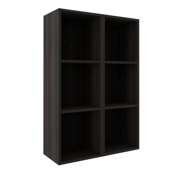 English Elm 24 Inch Three Tier Wall Mounted Shelving Unit Dark Oak Finish for Bathroom or Study W1972S00033