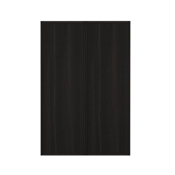 English Elm 24 Inch Three Tier Wall Mounted Shelving Unit Dark Oak Finish for Bathroom or Study W1972S00033