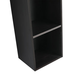 English Elm 24 Inch Three Tier Wall Mounted Shelving Unit Dark Oak Finish for Bathroom or Study W1972S00033