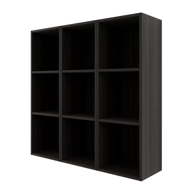 English Elm 36 Inch Wall Mounted Bathroom Cabinet Engineered Wood Soft Close Three Door Storage Dark Oak Storage Shelves Combination W1972S00034