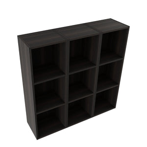 English Elm 36 Inch Wall Mounted Bathroom Cabinet Engineered Wood Soft Close Three Door Storage Dark Oak Storage Shelves Combination W1972S00034