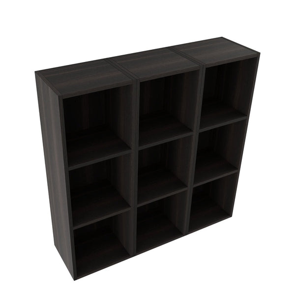 English Elm 36 Inch Wall Mounted Bathroom Cabinet Engineered Wood Soft Close Three Door Storage Dark Oak Storage Shelves Combination W1972S00034