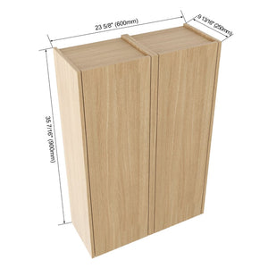 English Elm 24 Inch Wall Mounted Oak Finish Cabinet with Soft Close Door for Bathroom or Study W1972S00035