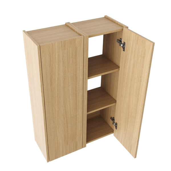 English Elm 24 Inch Wall Mounted Oak Finish Cabinet with Soft Close Door for Bathroom or Study W1972S00035