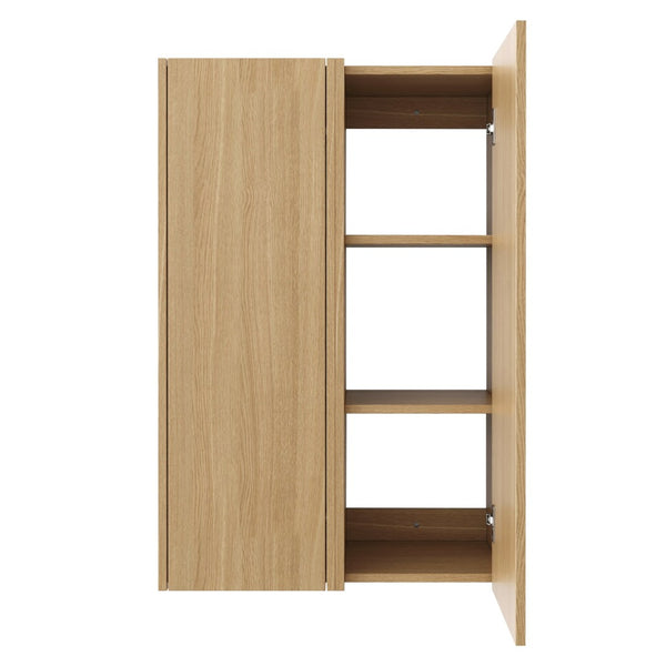 English Elm 24 Inch Wall Mounted Oak Finish Cabinet with Soft Close Door for Bathroom or Study W1972S00035