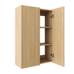 English Elm 24 Inch Wall Mounted Oak Finish Cabinet with Soft Close Door for Bathroom or Study W1972S00035