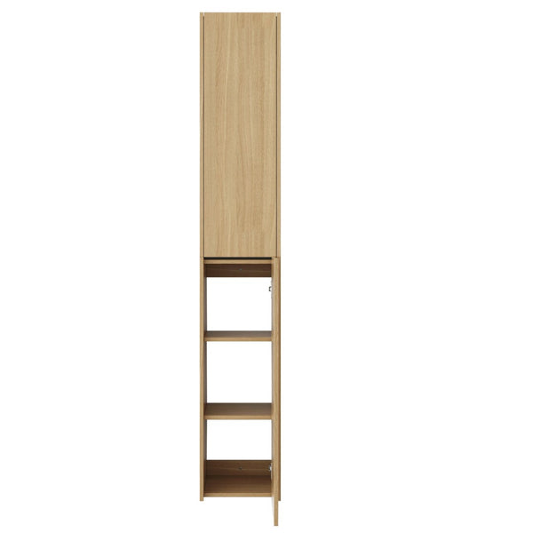 English Elm 24 Inch Wall Mounted Oak Finish Cabinet with Soft Close Door for Bathroom or Study W1972S00035
