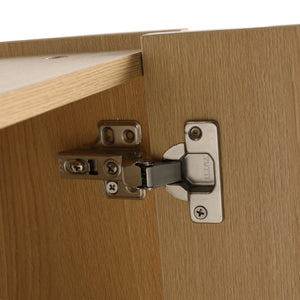 English Elm 24 Inch Wall Mounted Oak Finish Cabinet with Soft Close Door for Bathroom or Study W1972S00035