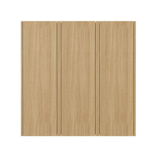 English Elm 36 Inch Wall Mounted Bathroom Cabinet Engineered Wood Soft Close Three Door Storage Oak Side Cabinet Combination W1972S00036