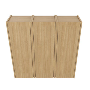 English Elm 36 Inch Wall Mounted Bathroom Cabinet Engineered Wood Soft Close Three Door Storage Oak Side Cabinet Combination W1972S00036
