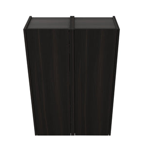 English Elm 24 Inch Dark Oak Wall Mounted Cabinet Soft Close Door Adjustable Shelves Bathroom Storage W1972S00037