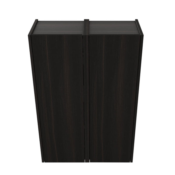 English Elm 24 Inch Dark Oak Wall Mounted Cabinet Soft Close Door Adjustable Shelves Bathroom Storage W1972S00037