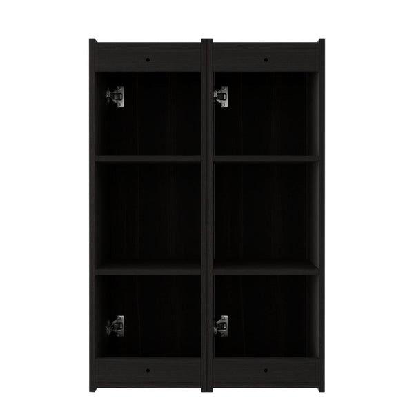 English Elm 24 Inch Dark Oak Wall Mounted Cabinet Soft Close Door Adjustable Shelves Bathroom Storage W1972S00037