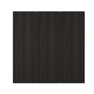 English Elm 36 Inch Wall Mounted Bathroom Cabinet Engineered Wood Soft Close Three Door Storage Dark Oak Side Cabinet Combination W1972S00038