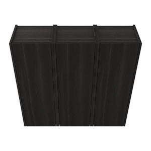 English Elm 36 Inch Wall Mounted Bathroom Cabinet Engineered Wood Soft Close Three Door Storage Dark Oak Side Cabinet Combination W1972S00038