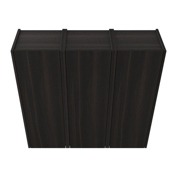 English Elm 36 Inch Wall Mounted Bathroom Cabinet Engineered Wood Soft Close Three Door Storage Dark Oak Side Cabinet Combination W1972S00038