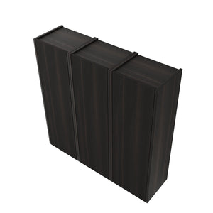 English Elm 36 Inch Wall Mounted Bathroom Cabinet Engineered Wood Soft Close Three Door Storage Dark Oak Side Cabinet Combination W1972S00038