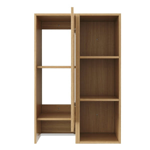 English Elm 24 Inch Oak Wall Cabinet with Open Shelves and Soft Close Door for Compact Spaces W1972S00040