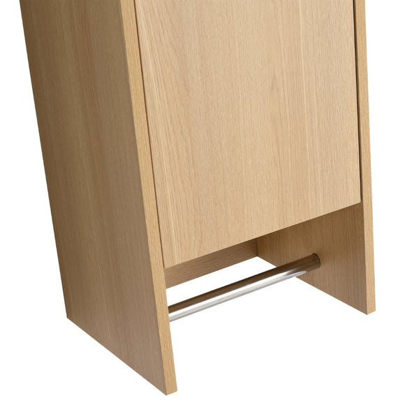 English Elm 24 Inch Oak Wall Cabinet with Open Shelves and Soft Close Door for Compact Spaces W1972S00040