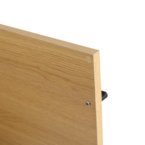 English Elm 42 Inch Wall Mounted Bathroom Vanity Wood Grain Resin Sink Soft Close Cabinet Glossy White/Oak W1972S00044