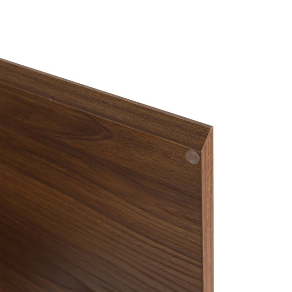 English Elm 42 Inch Wall Mounted Bathroom Vanity Wood Grain Resin Sink Soft Close Cabinet Brown Ebony/Glossy White W1972S00046