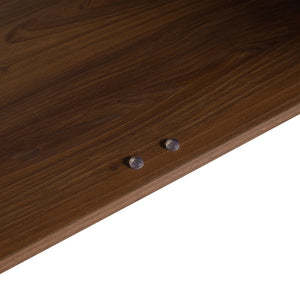 English Elm 42 Inch Wall Mounted Bathroom Vanity Wood Grain Resin Sink Soft Close Cabinet Brown Ebony/Glossy White W1972S00046