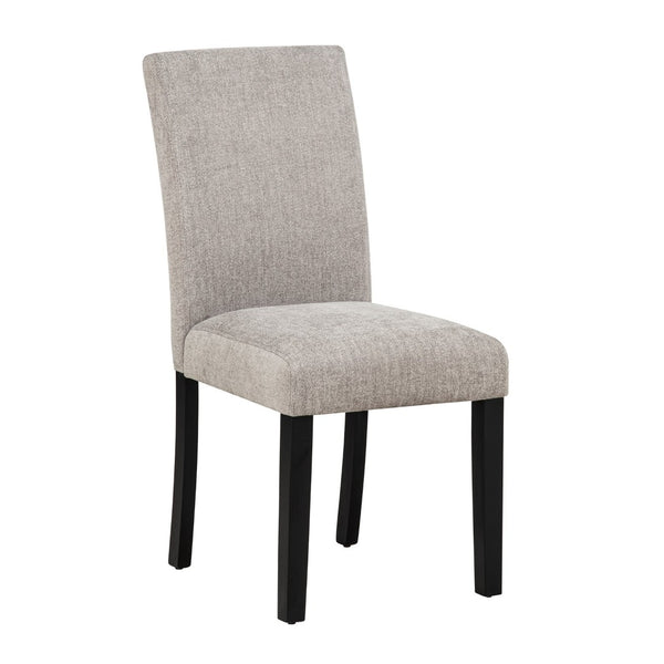 English Elm Dining Chair Set of 4 Grey Chenille Upholstered Rubberwood Seats for Modern Kitchen W1998P375155