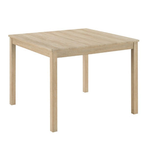 English Elm 5-Piece Square Dining Set with Upholstered Chairs Light Oak Wood Grain Compact Kitchen W1998P418951