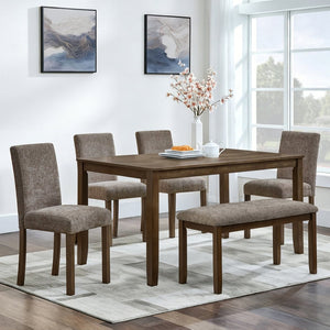 English Elm Dining Chairs Set of 4 Rubberwood Walnut Finish Chenille Cushion High Back W1998P470146