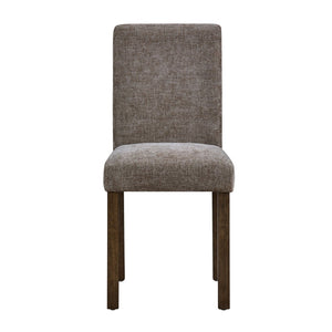 English Elm Dining Chairs Set of 4 Rubberwood Walnut Finish Chenille Cushion High Back W1998P470146