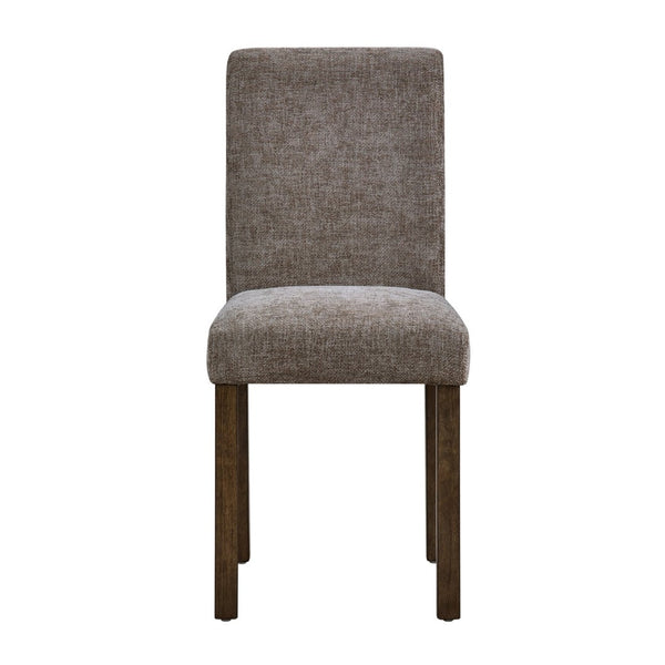 English Elm Dining Chairs Set of 4 Rubberwood Walnut Finish Chenille Cushion High Back W1998P470146