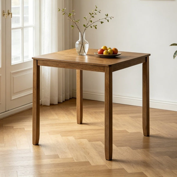 English Elm Wooden Counter Height Square Table Rubberwood Frame Oak Finish Seats Four Compact Kitchen W1998P476918