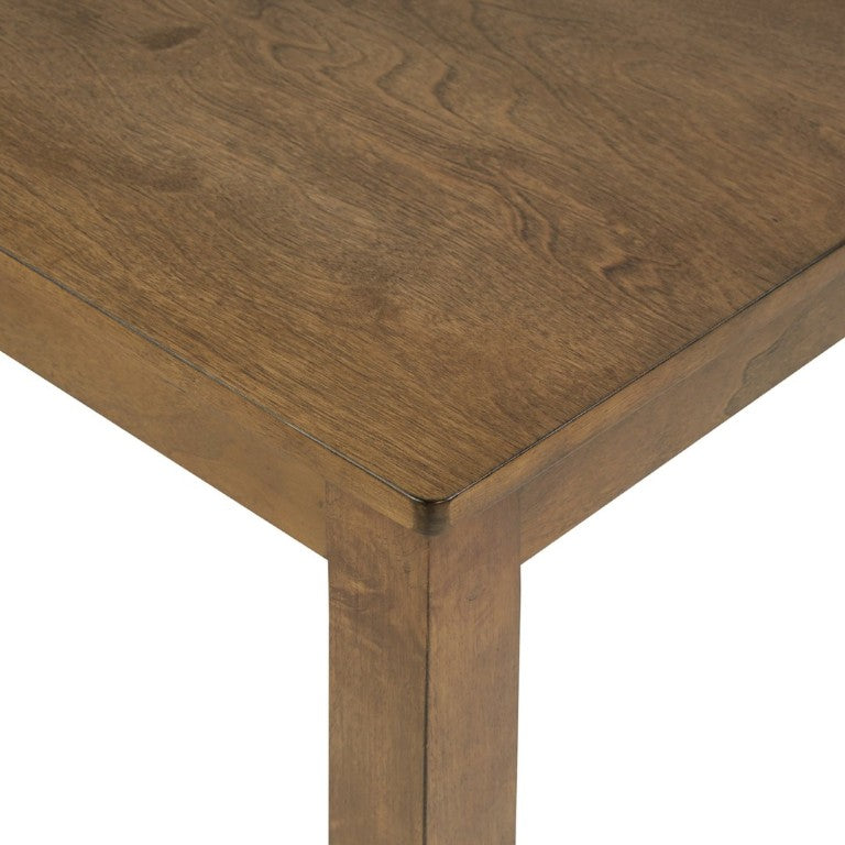 English Elm Wooden Oak Finish Square Dining Table Seats Four with Rubberwood Legs for Small Spaces W1998P485002