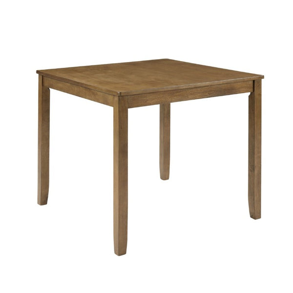 English Elm Wooden Oak Finish Square Dining Table Seats Four with Rubberwood Legs for Small Spaces W1998P485002
