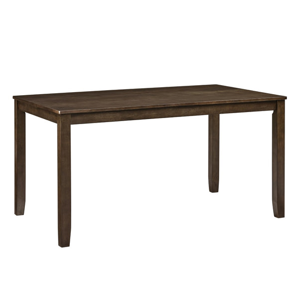 English Elm Modern 7 Piece Walnut Dining Set with Ergonomic Upholstered Chairs for Six Guests W1998S00111