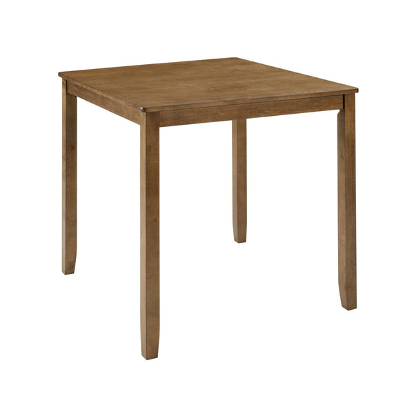 English Elm Oak Finish Square Counter Height Dining Set with X-back Chairs for Compact Kitchens W1998S00117