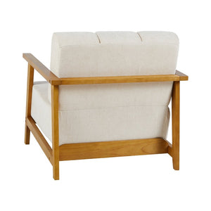 English Elm Accent Chair Mid-Century Modern Splayed Wood Legs High-Density Foam Seat with Lumbar Pillow W2069P576832