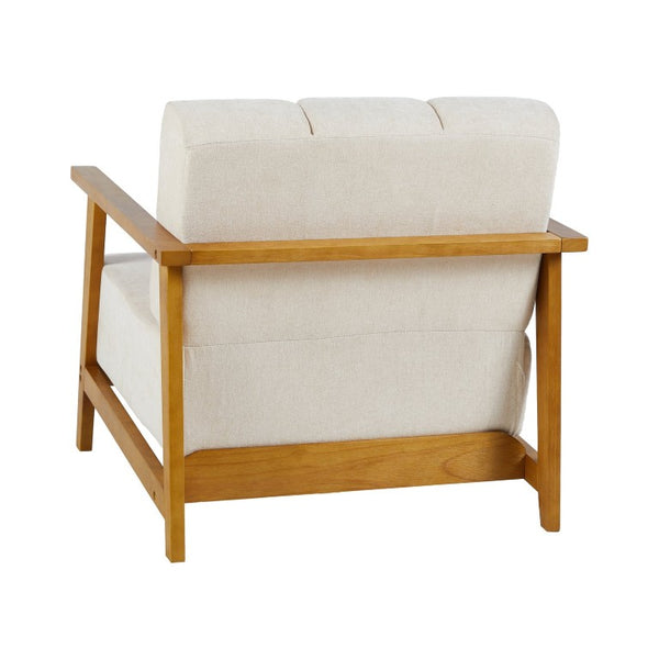 English Elm Accent Chair Mid-Century Modern Splayed Wood Legs High-Density Foam Seat with Lumbar Pillow W2069P576832