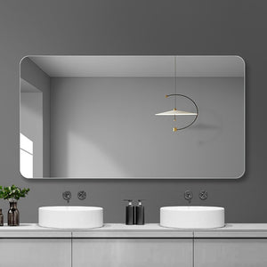 English Elm Bathroom Wall Mirror Frameless Anti-Fog Silver Glass for Vanity and Bedroom W2071123878